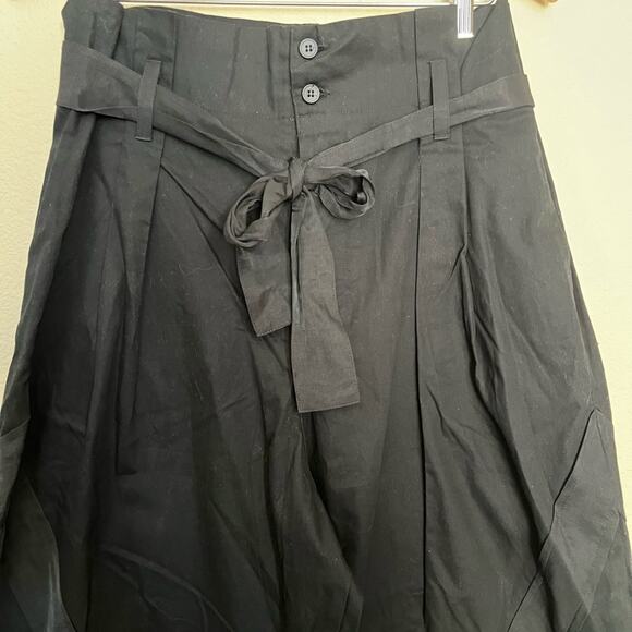 NWT Anthropologie Tiny Dojo Black High Waisted Minimalist Button Front Pants 14 - Picture 5 of 16